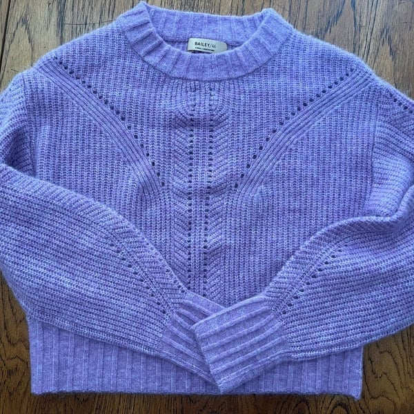 Bailey 44 Sariah Sweater Top Size XS Purple Mohair Wool Blend NWT