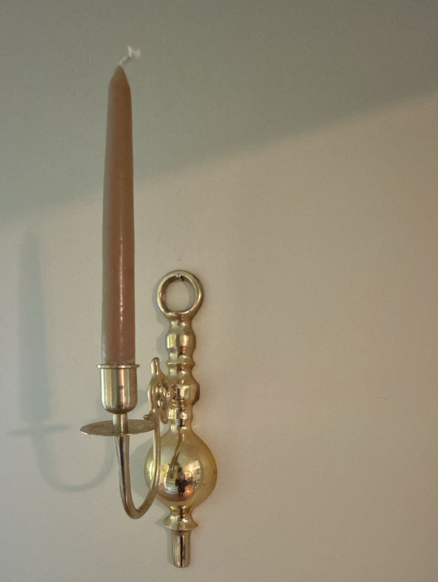Vintage Brass Wall Sconce Pair 13