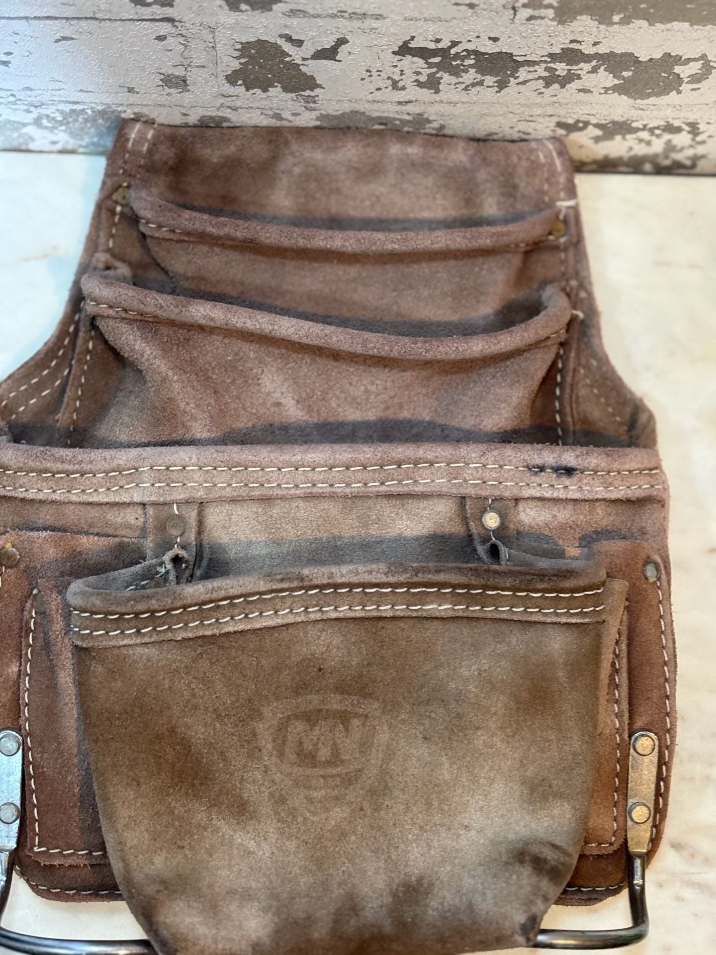 McGuire-Nicholas Suede Leather Tool Pouch Brown Work Belt Pocket Bag 7