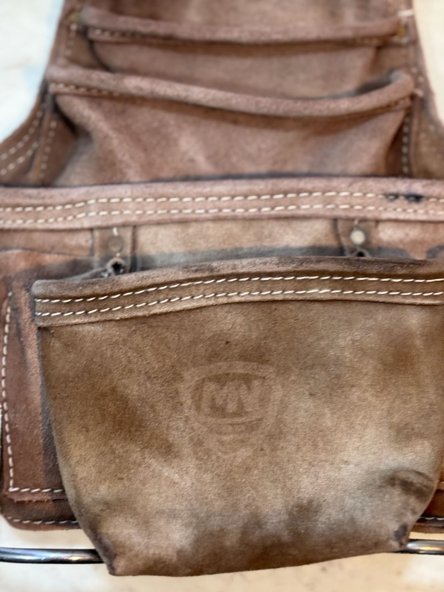 McGuire-Nicholas Suede Leather Tool Pouch Brown Work Belt Pocket Bag 8