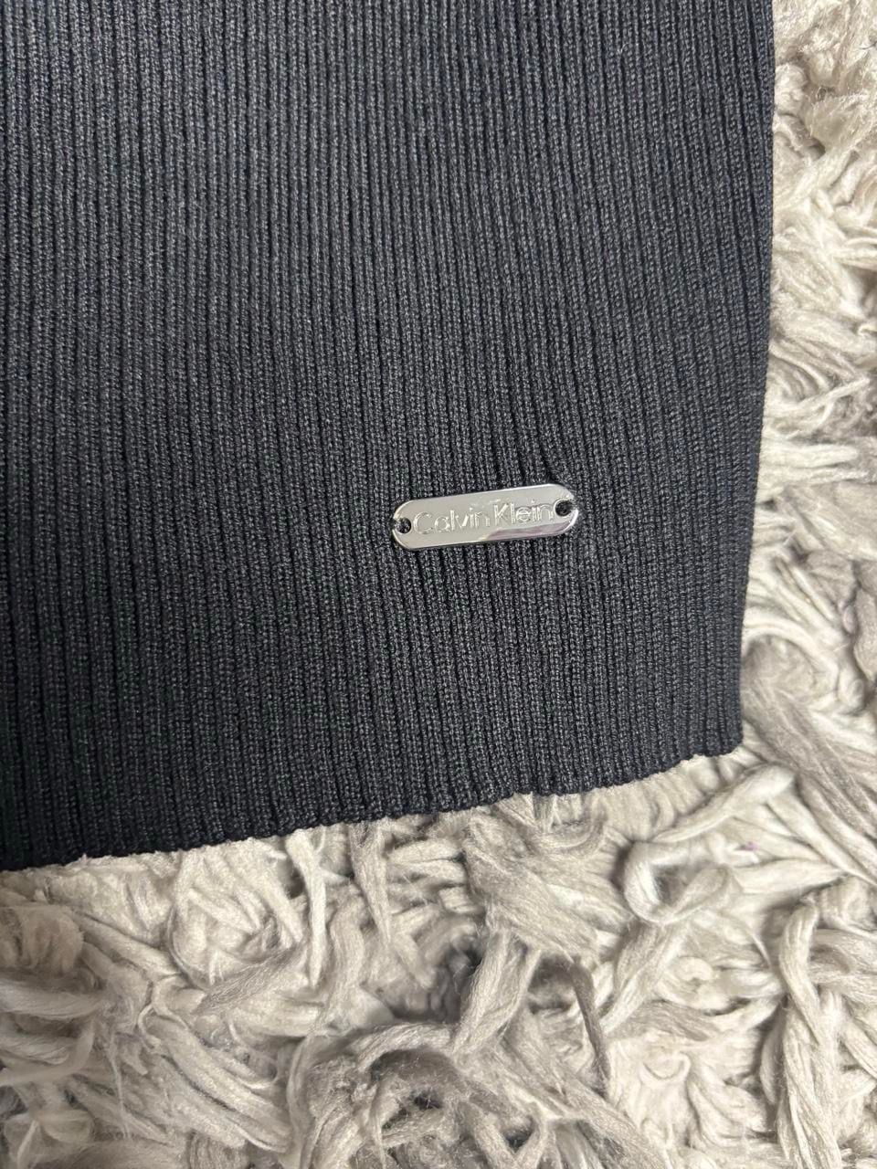 Calvin Klein Long Sleeve Ribbed Sweater Size M Black 3