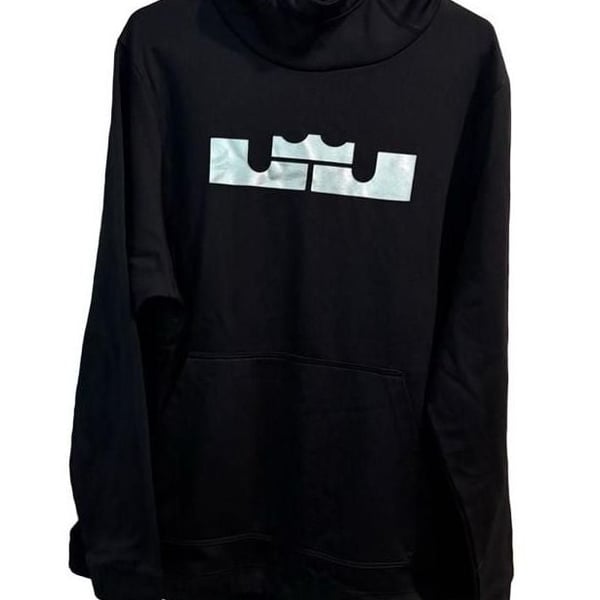 Nike LeBron James Hoodie Black Pullover Crown Logo