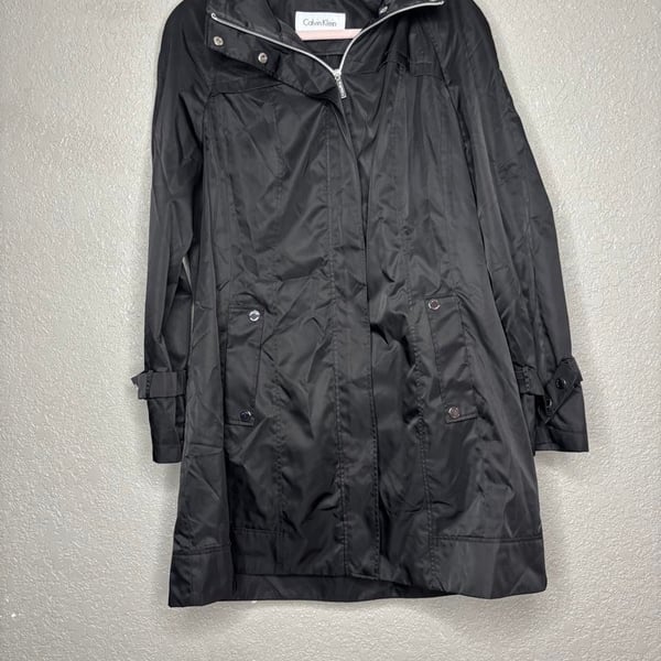 Calvin Klein Black Trench Coat Jacket