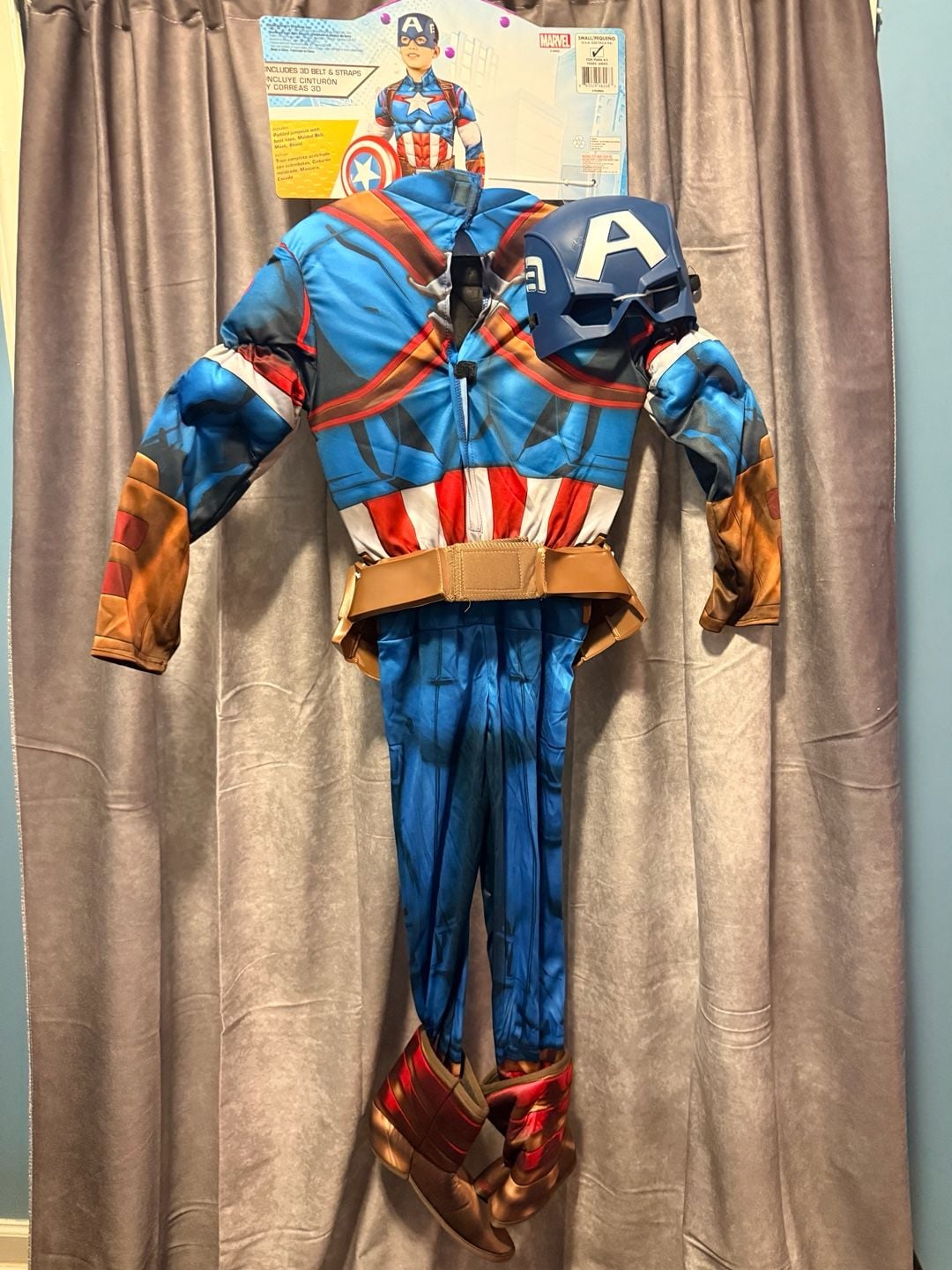 Rubies Marvel Captain America Muscle Chest Costume Size 4-6 2
