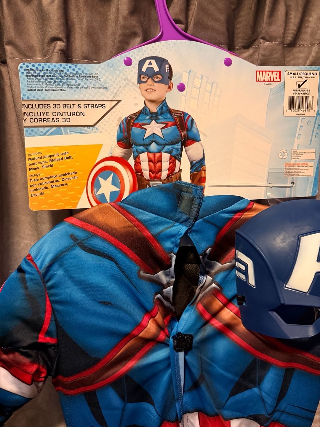 Rubies Marvel Captain America Muscle Chest Costume Size 4-6 3