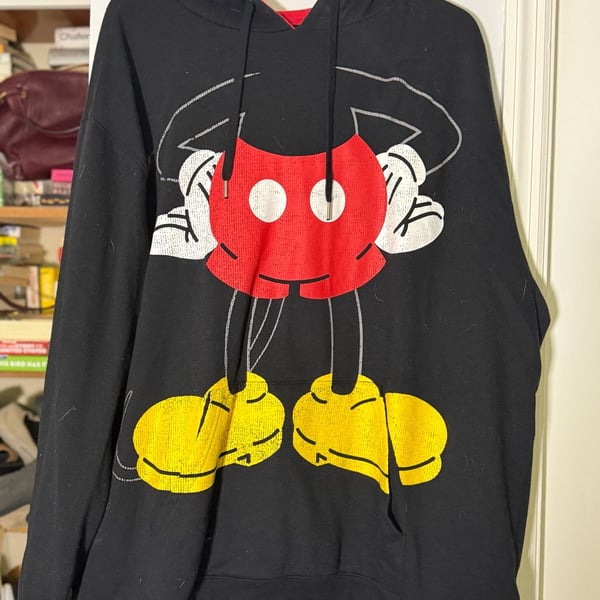 Disney Parks Mickey Mouse Ears Hoodie Size XXXL Black Red