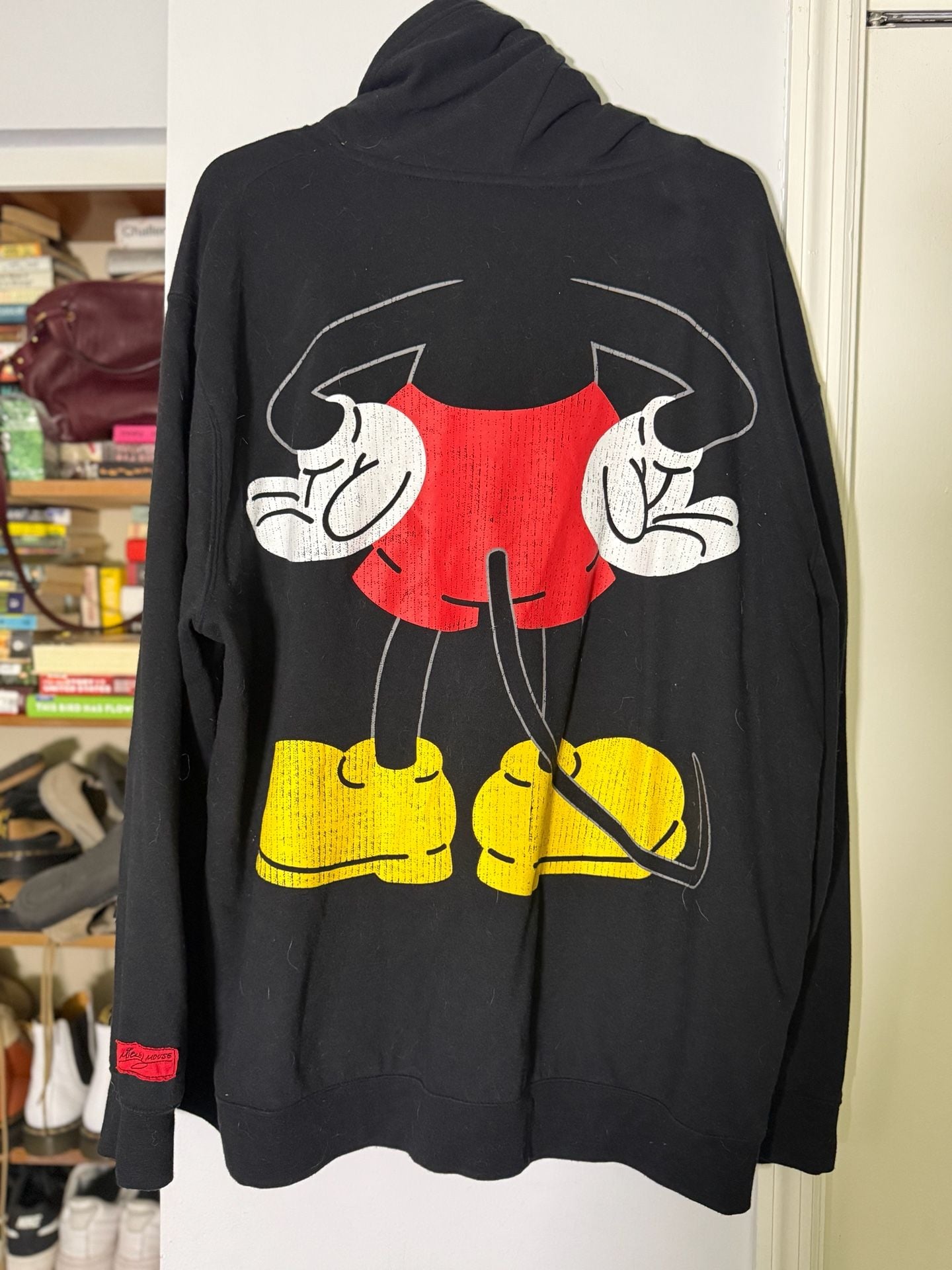 Disney Parks Mickey Mouse Ears Hoodie Size XXXL Black Red 2