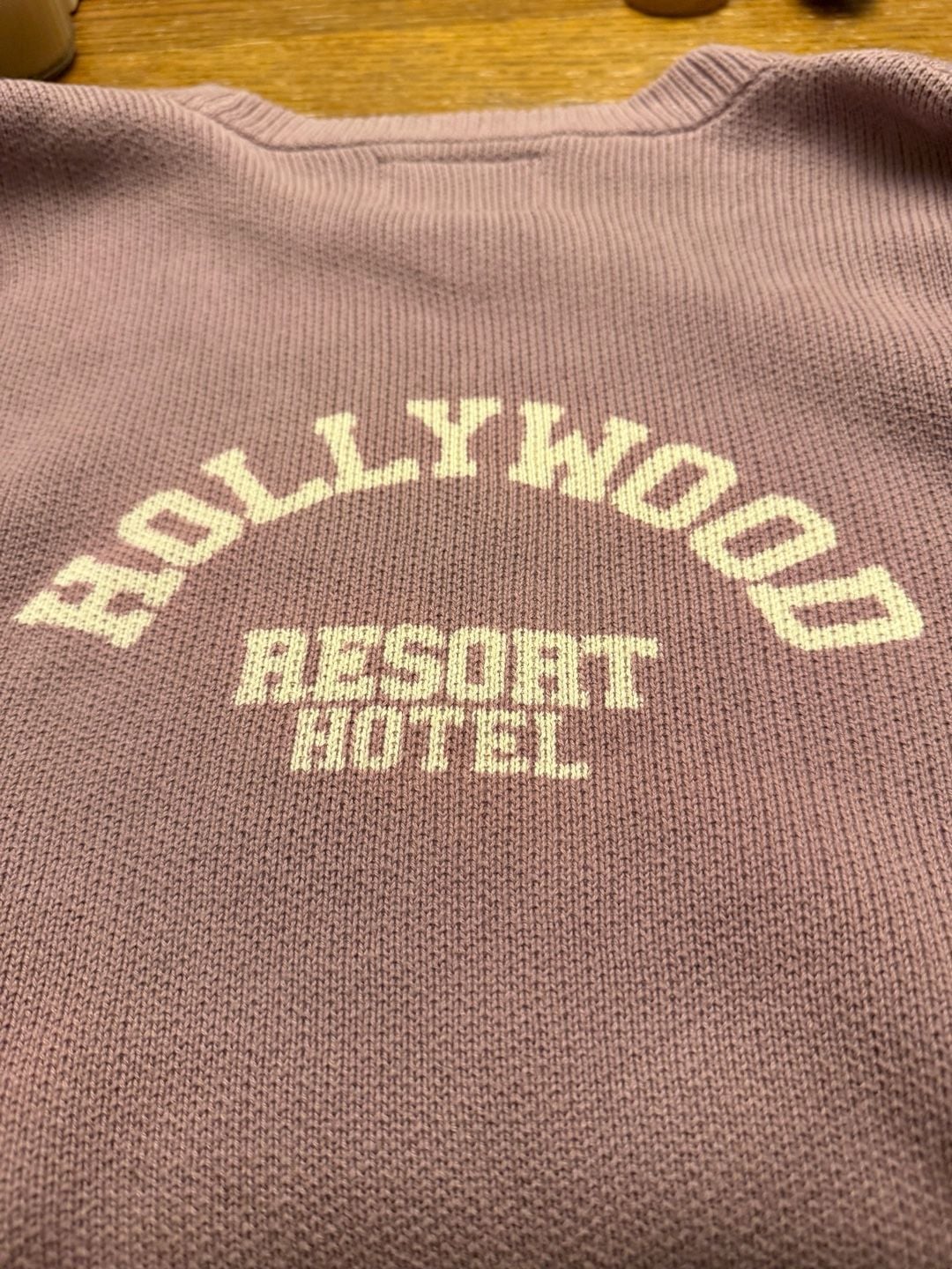 Pacsun Hollywood Resort Hotel Sweater Size S Mauve Cotton 1