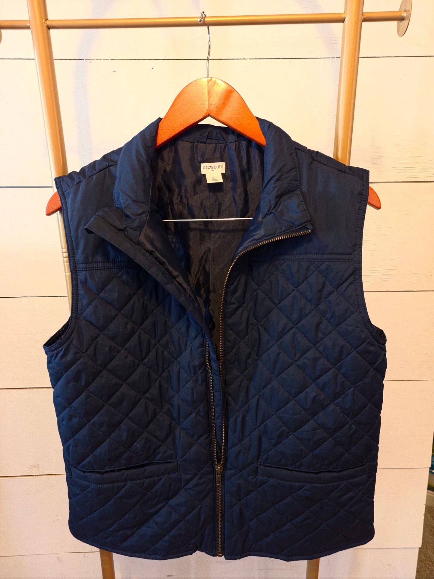 Crewcuts Quilted Vest Size XL Blue Full Zip Puffer Outerwear 5