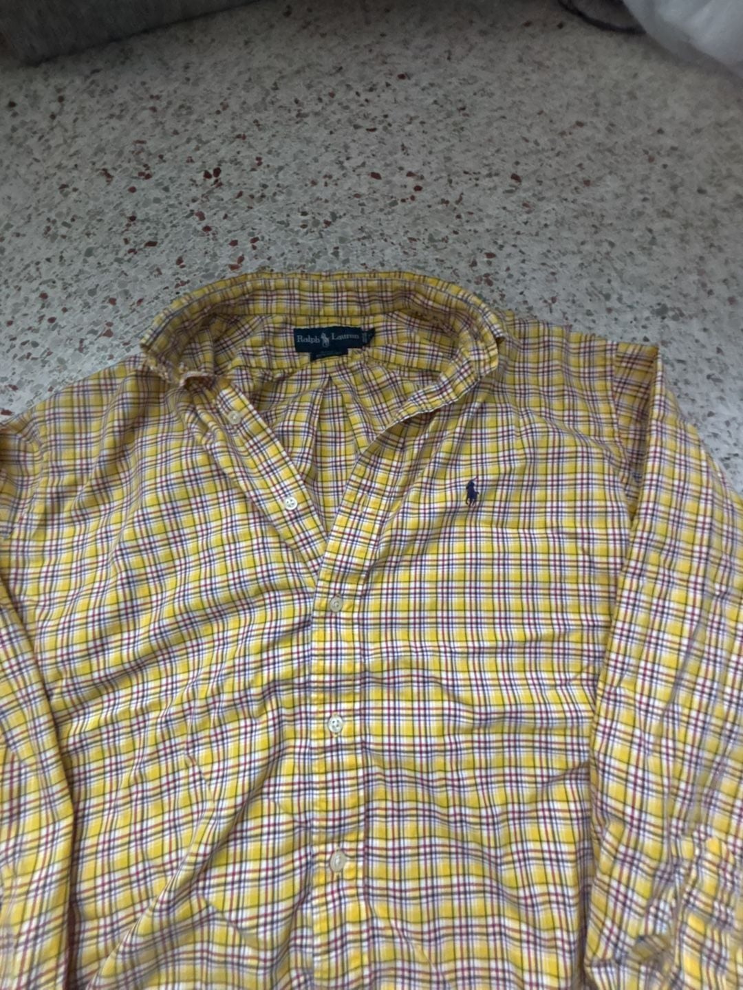 Ralph Lauren Blake Button-Down Shirt Size M Yellow Plaid Cotton 4
