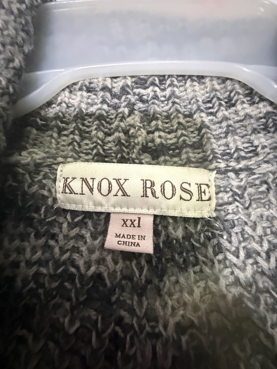 Knox Rose Open Cardigan Size XXL Gray Striped Fringe 4