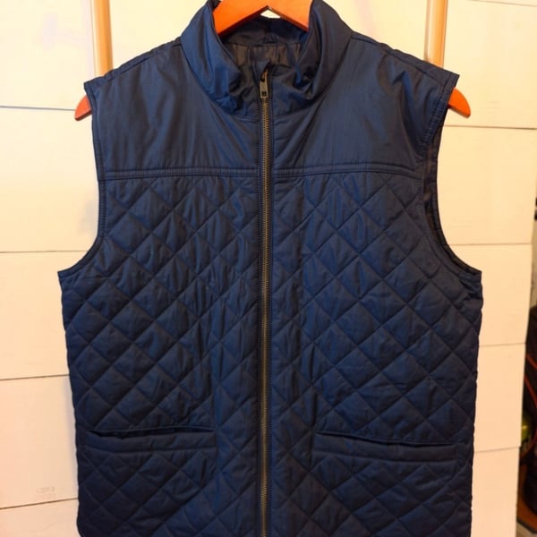 Crewcuts Quilted Vest Size XL Blue Full Zip Puffer Outerwear
