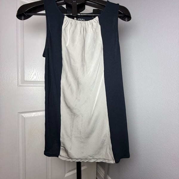 Merona Sleeveless Tank Top Size M Black White Colorblock