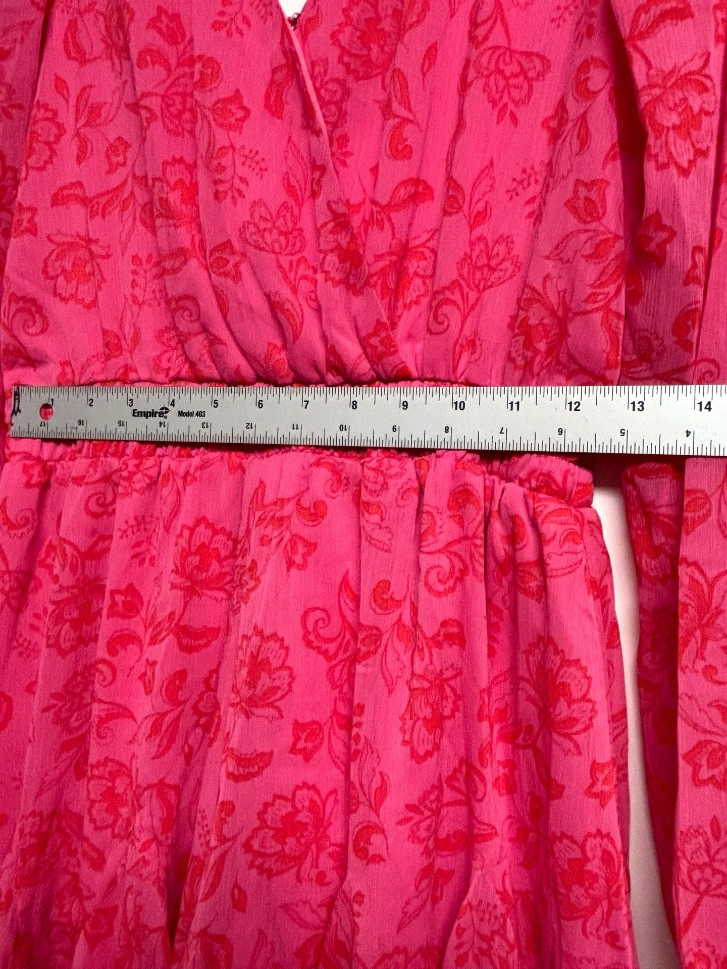 Francesca's Miami Floral Ruffle Romper Size S Pink 2