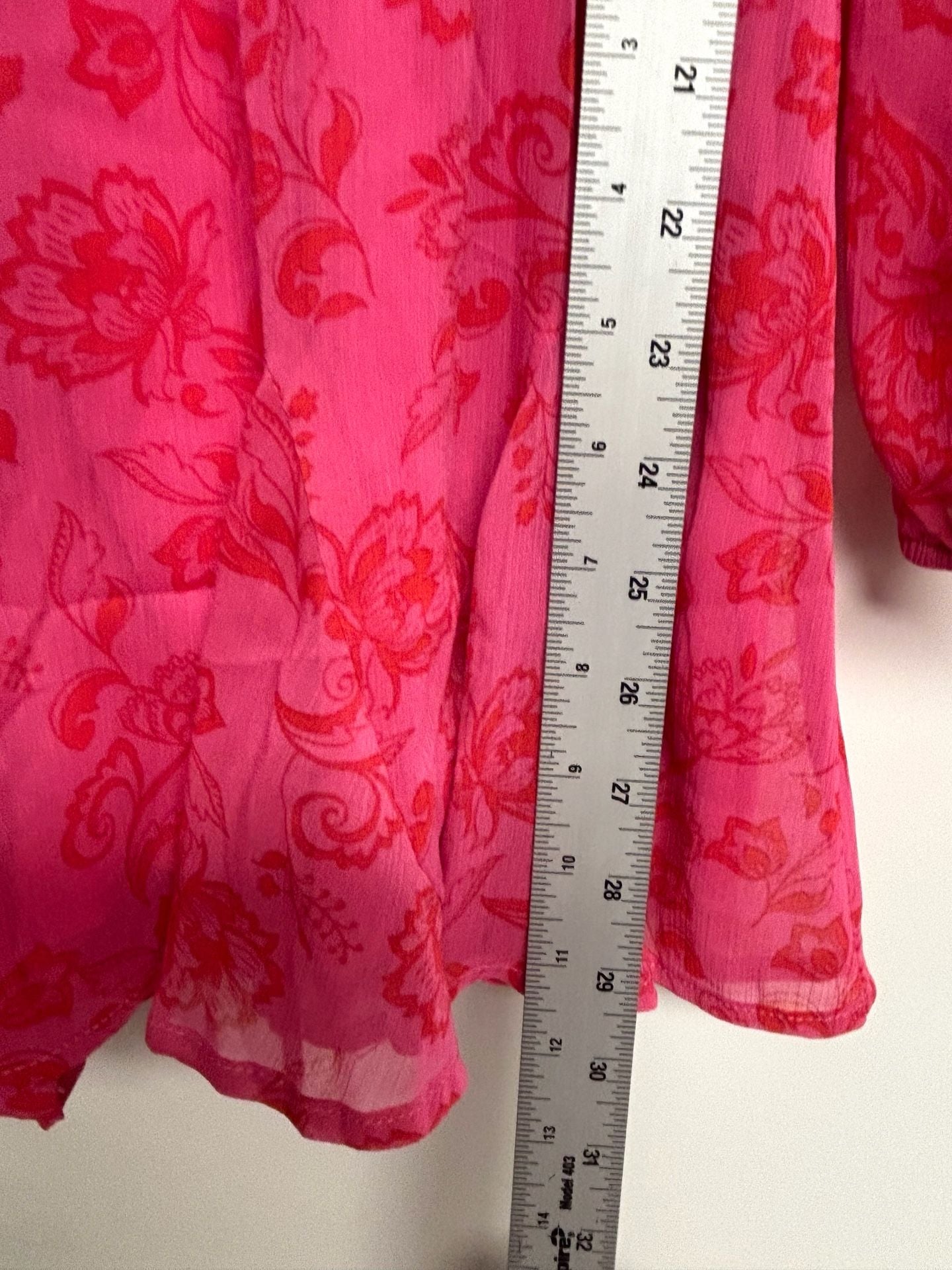 Francesca's Miami Floral Ruffle Romper Size S Pink 4