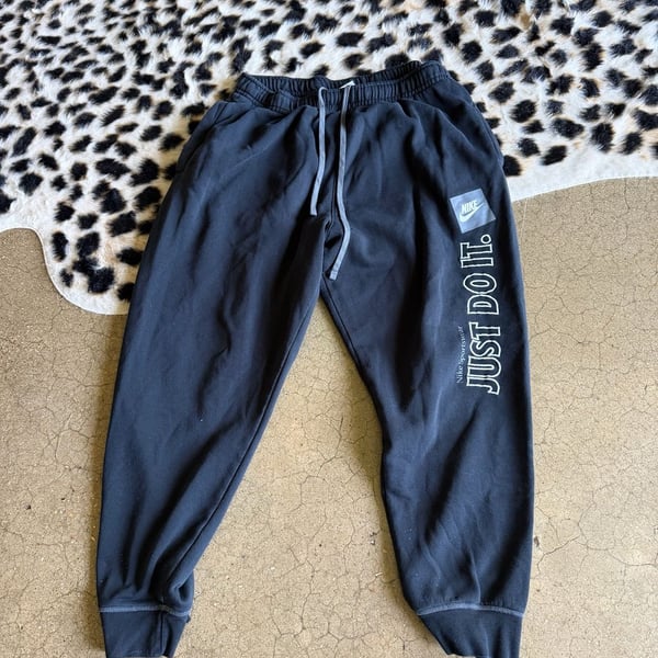 Nike Just Do It Sweatpants Size XXL Black Joggers Fleece