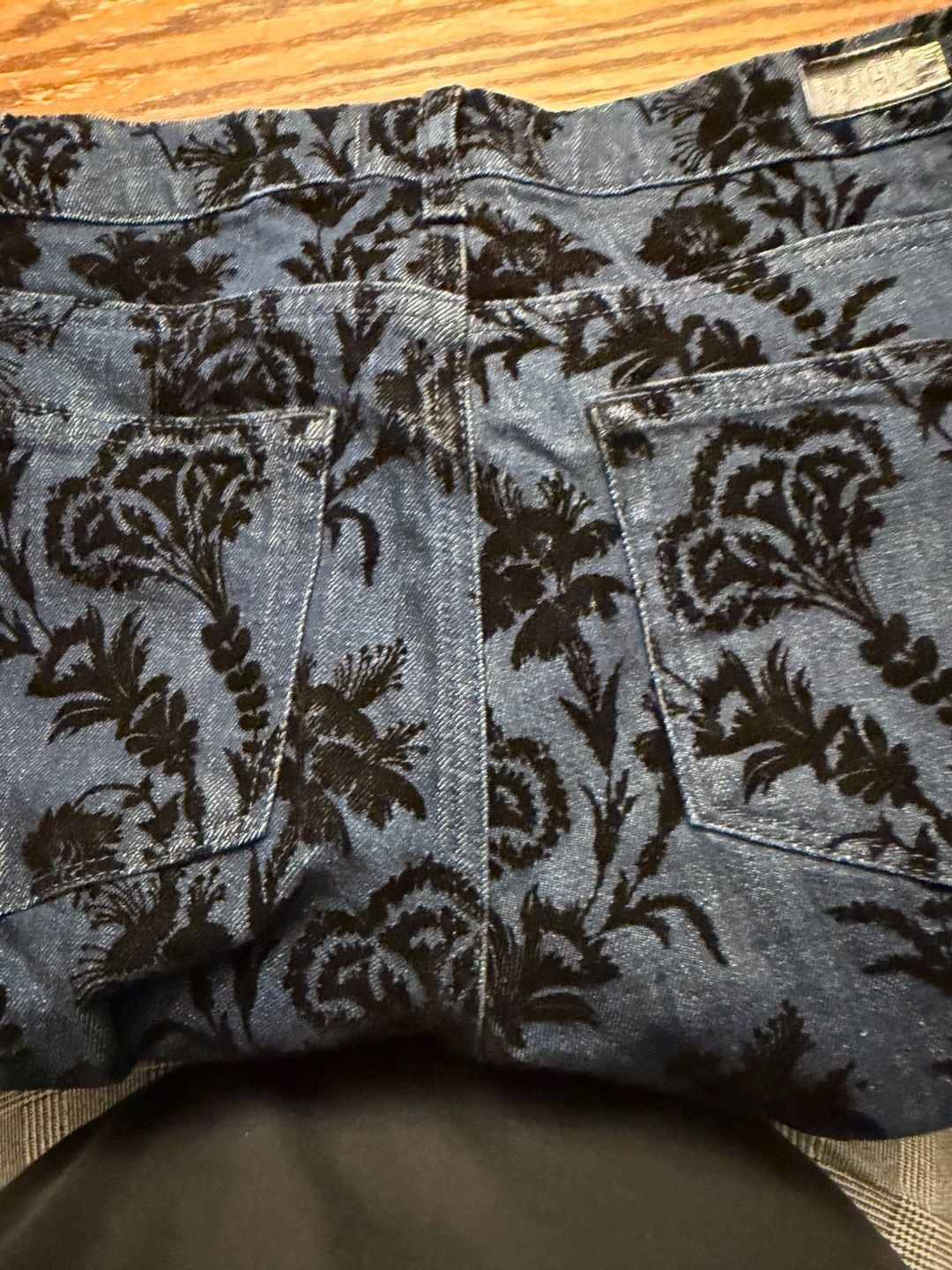 Paige Leenah Ankle Velvet Floral Print Jeans 2