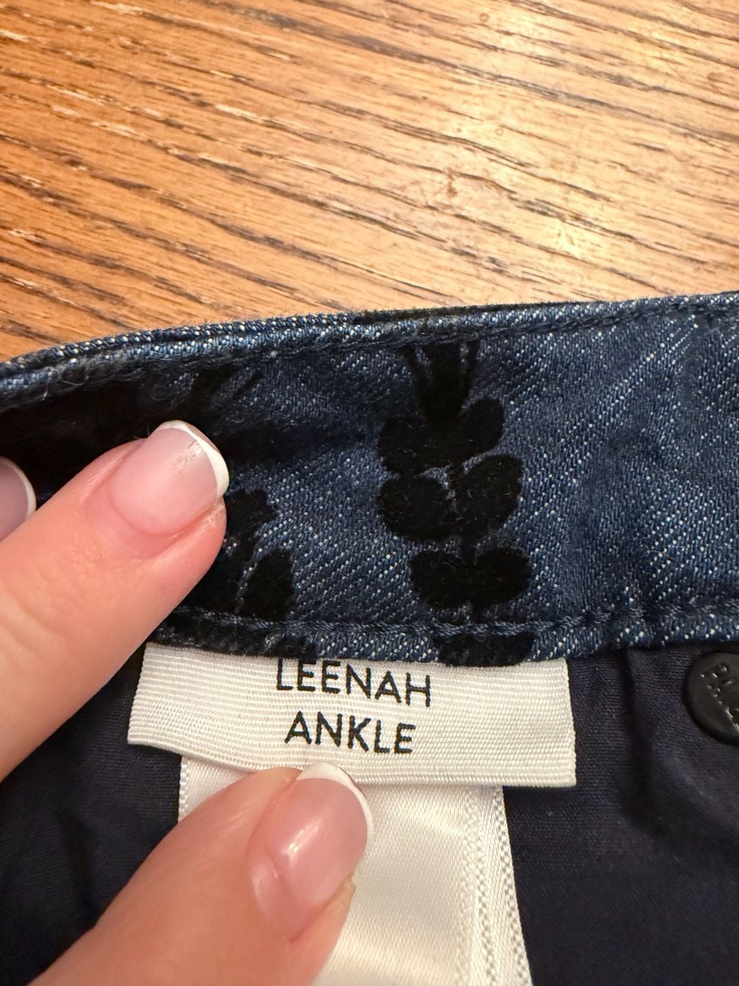 Paige Leenah Ankle Velvet Floral Print Jeans 3