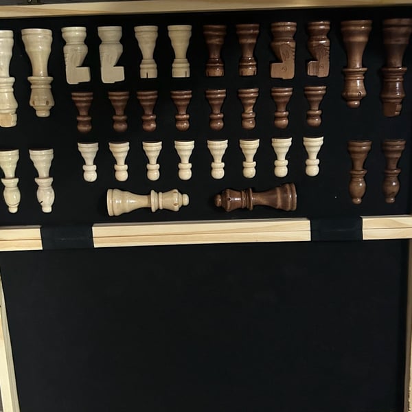 Morfeiy Magnetuc Wooden Chess Set Folding Board