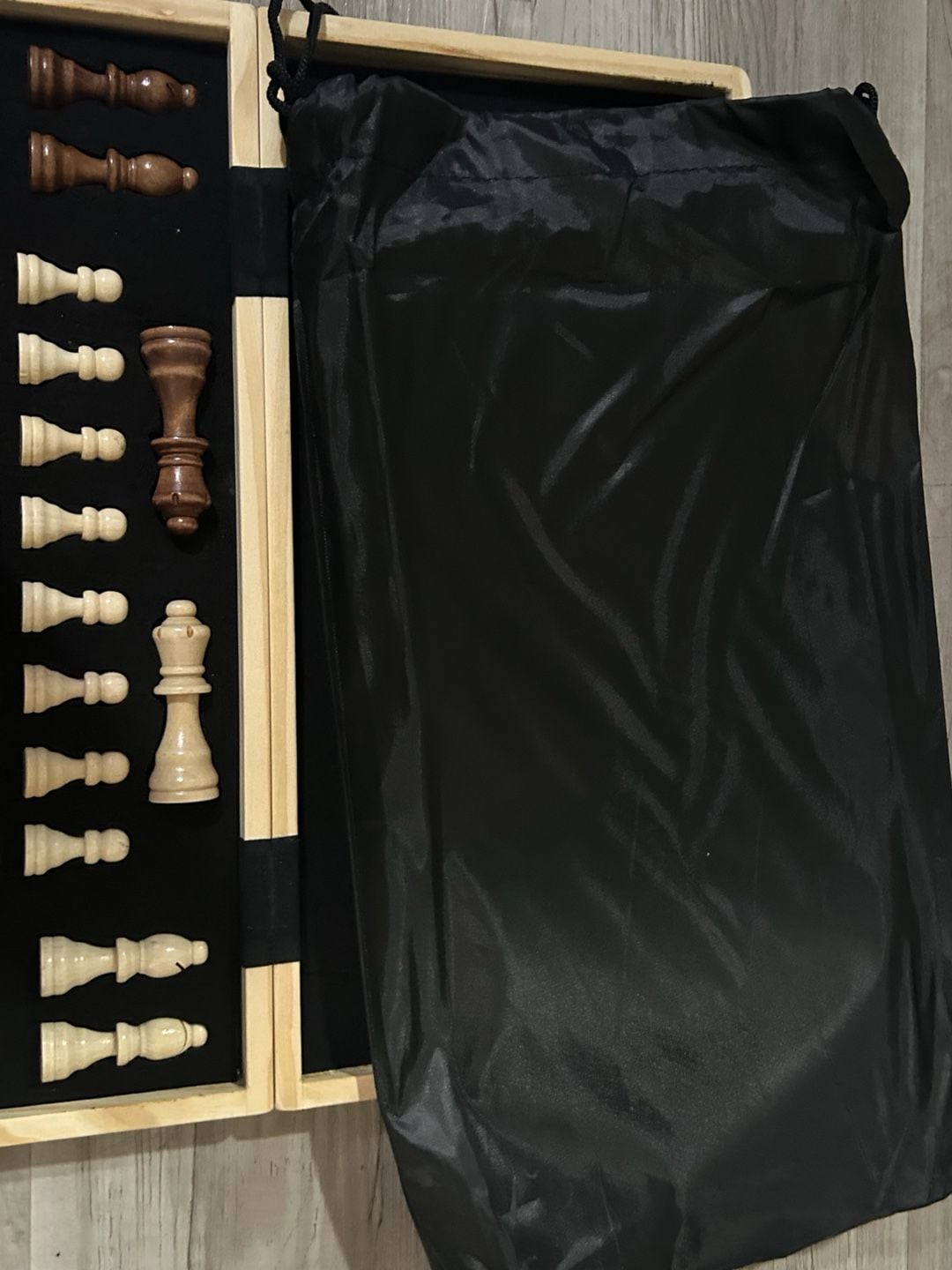 Morfeiy Magnetuc Wooden Chess Set Folding Board 3