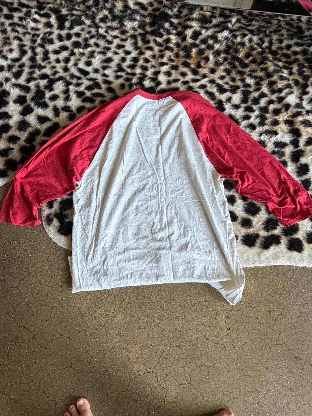 47 Brand Boston Red Sox Raglan T-Shirt Size XL Red White Baseball 4