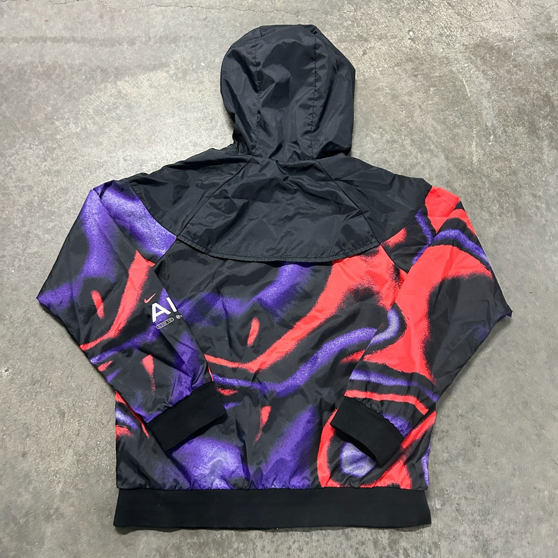 Nike Air Windbreaker Jacket Black Multi Abstract Women’s M 3