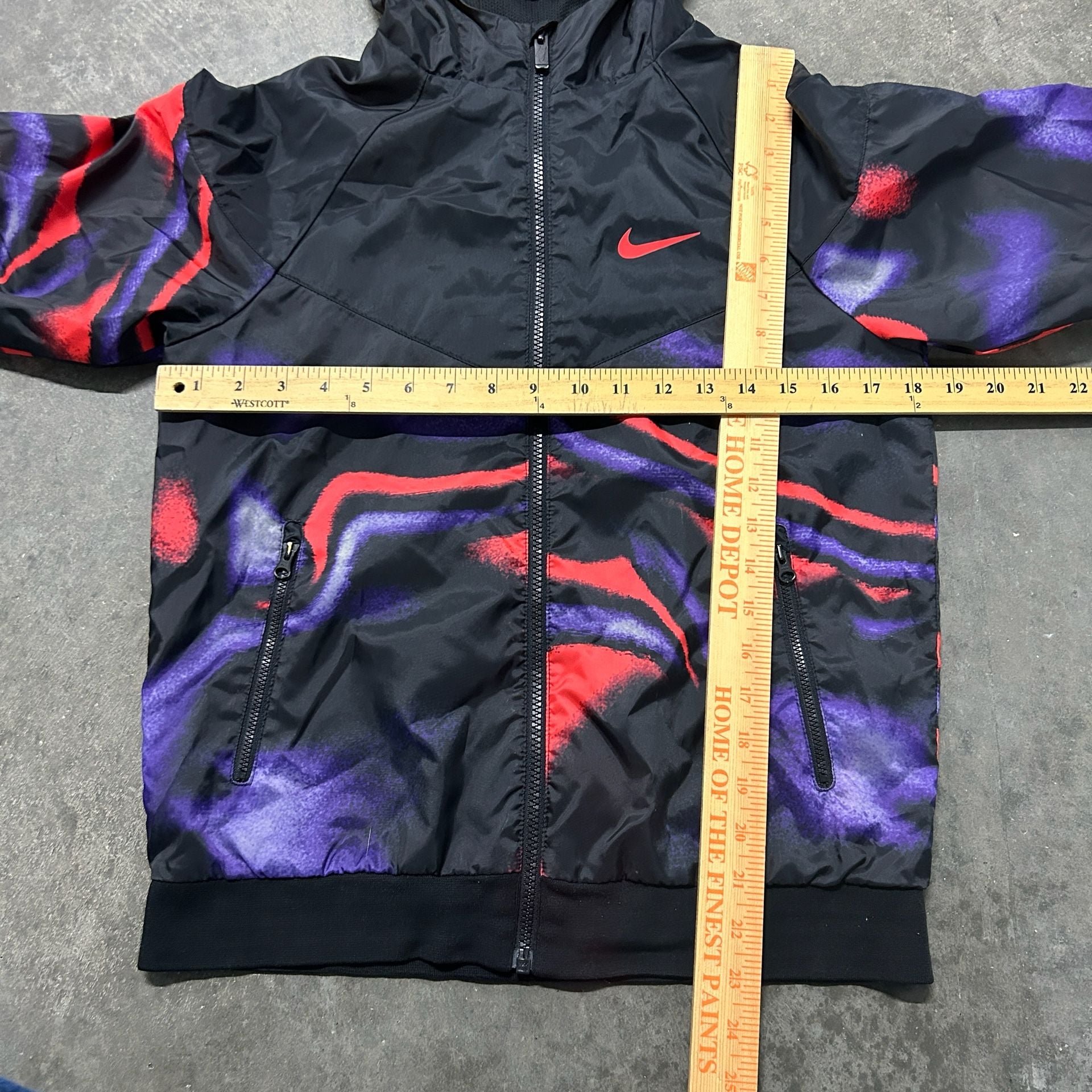 Nike Air Windbreaker Jacket Black Multi Abstract Women’s M 6