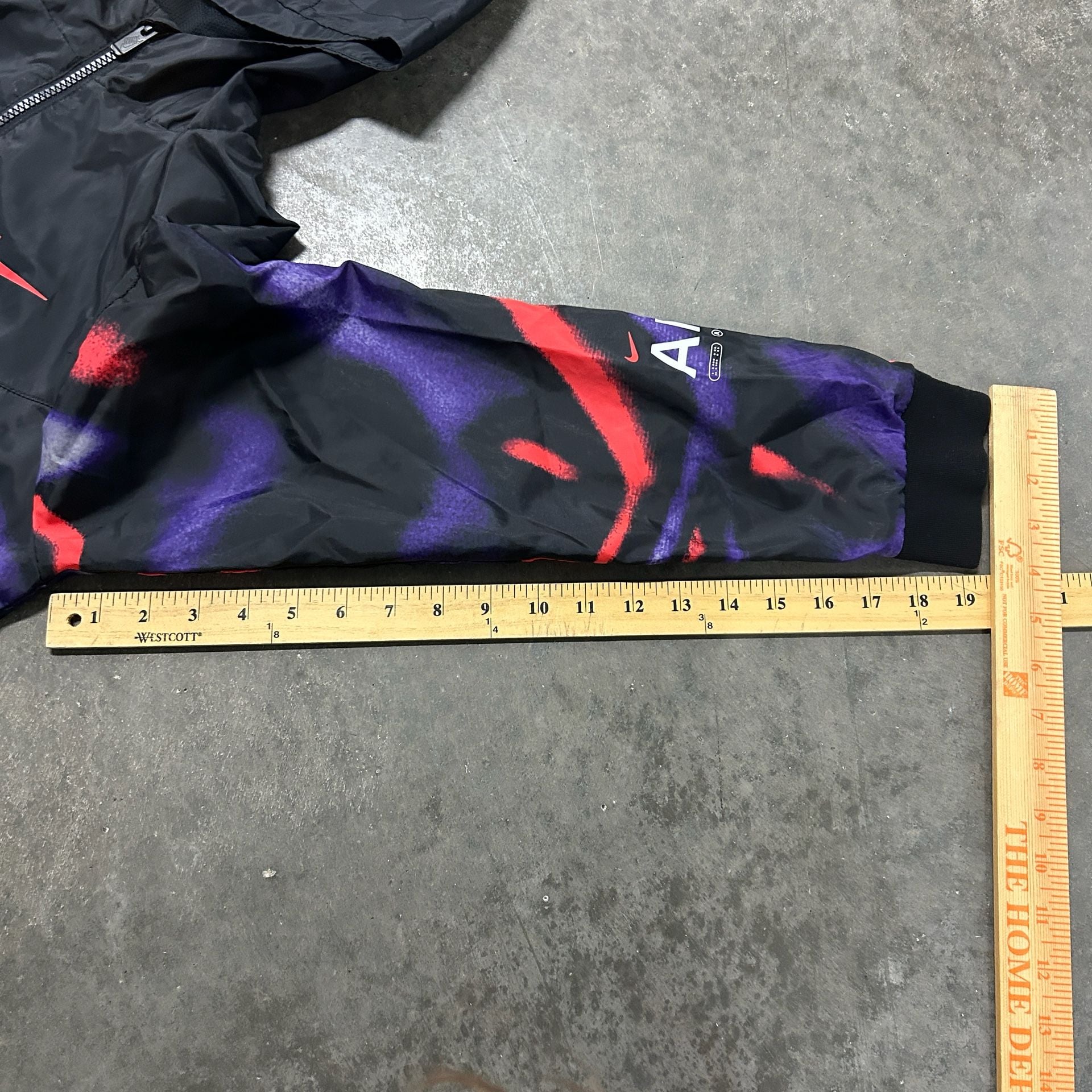 Nike Air Windbreaker Jacket Black Multi Abstract Women’s M 7