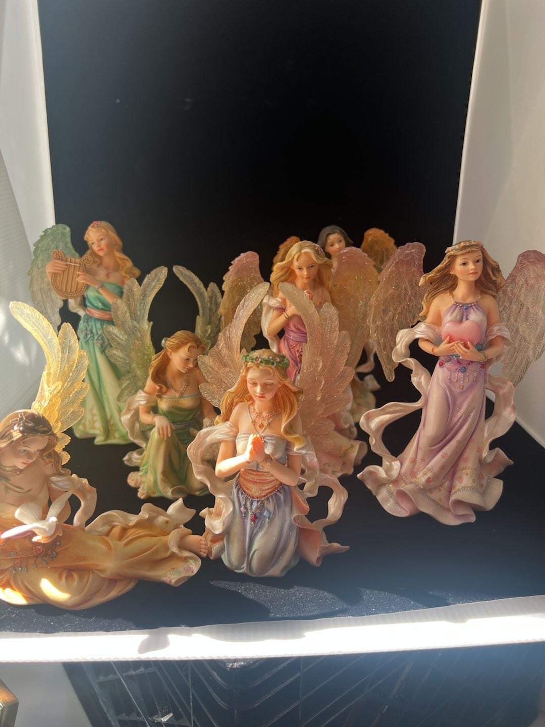 Munro Angels Around Us Figurine Collection Set of 8 Resin Angels 1