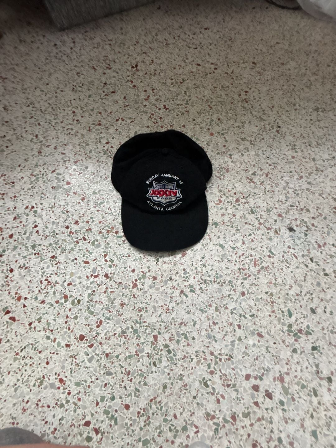 Logo 7 Super Bowl XXXIV Atlanta Georgia 2000 Hat Cap Black 3