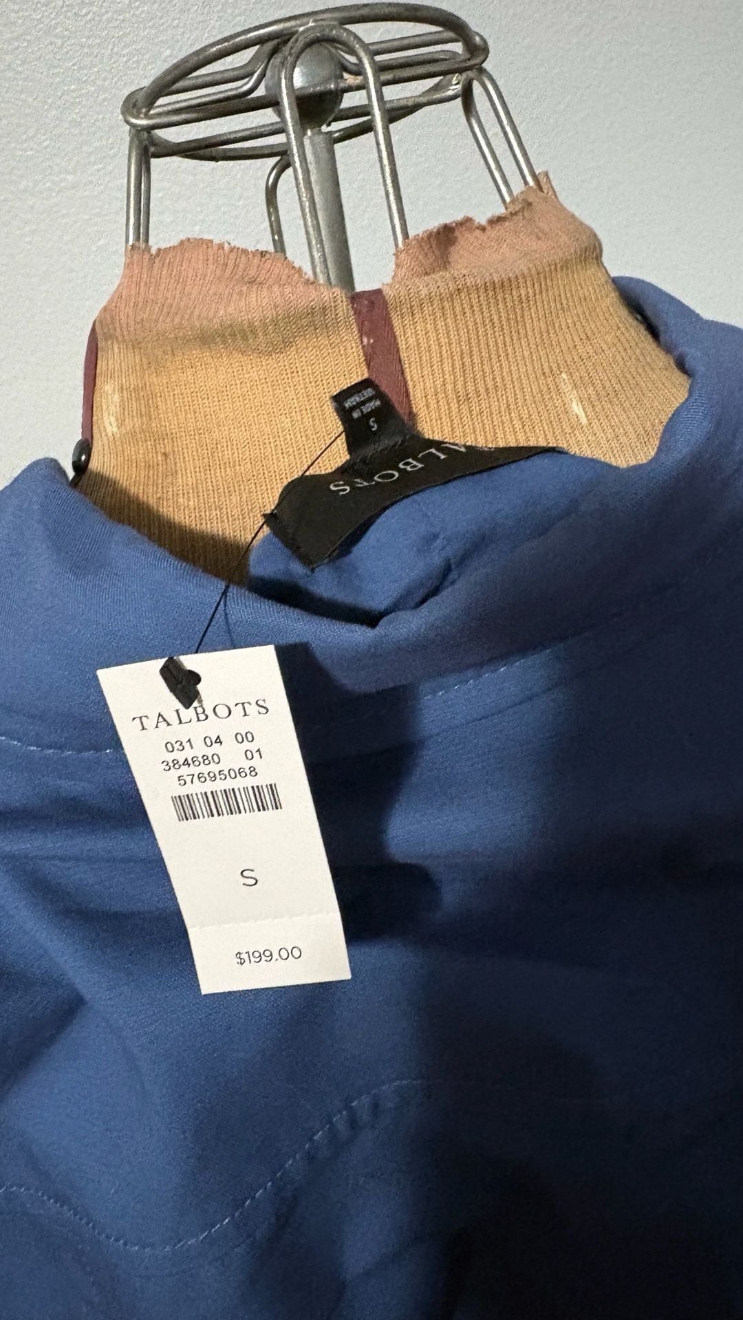 Talbots Sweater Sleeve Jacket Size S Blue Utility Cargo Blazer 5