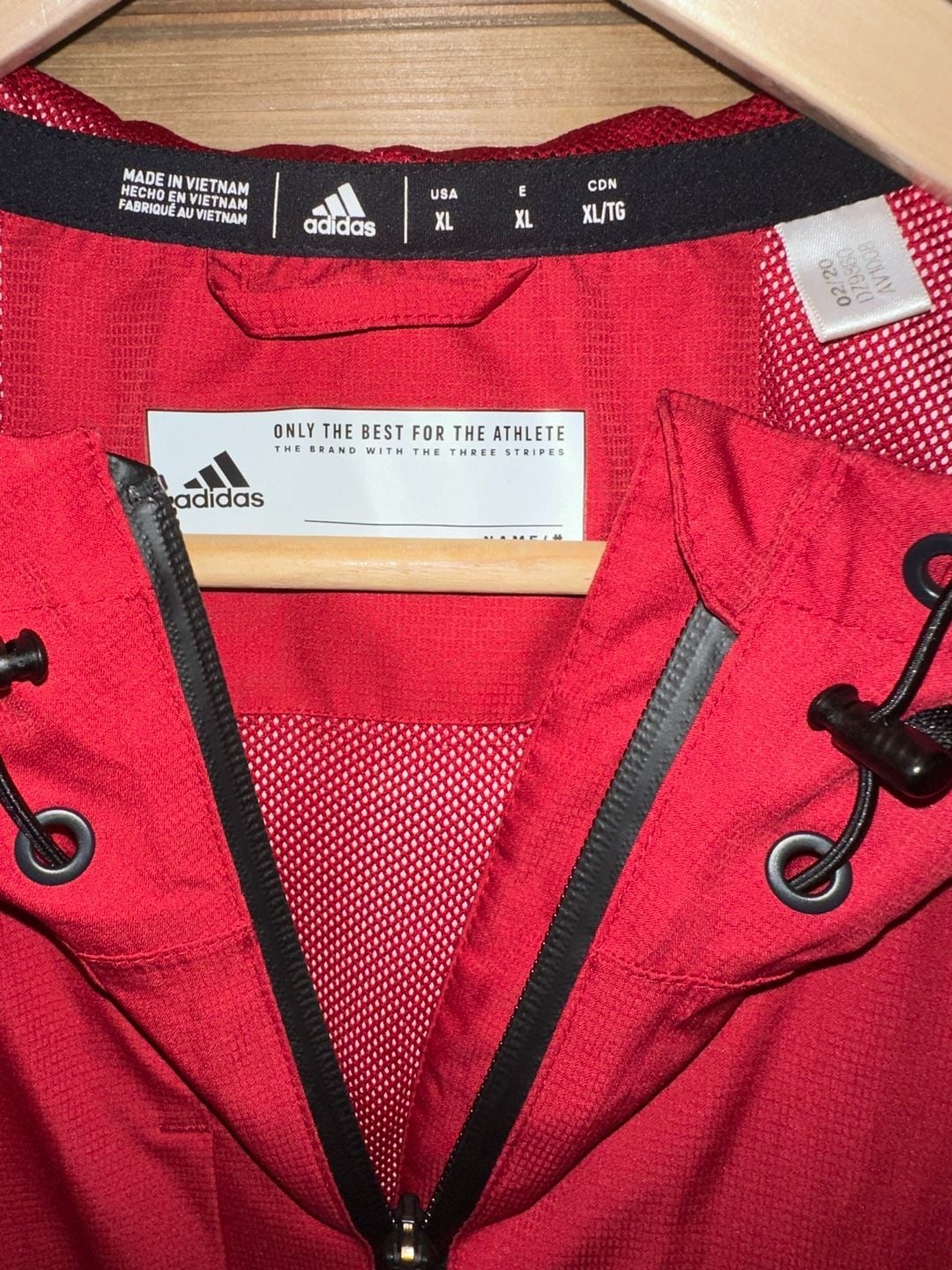 No.17 Adidas IUPUI Jaguars Full Zip Windbreaker Jacket Size XL Red 3