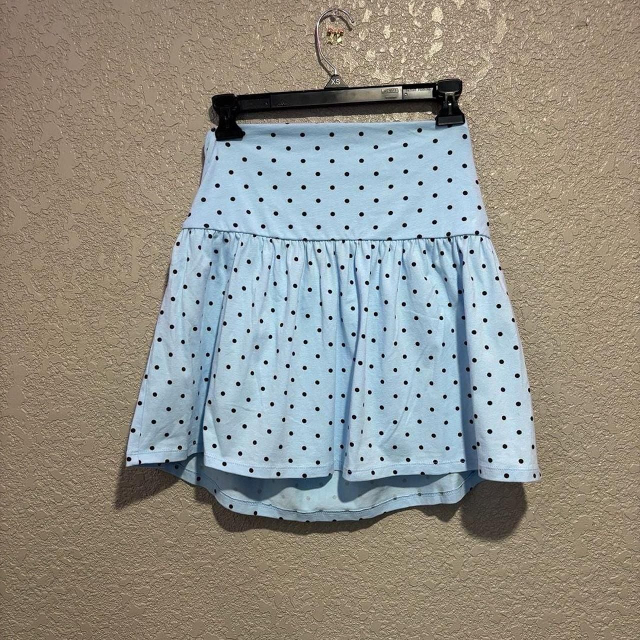 Wild Fable Babydoll Tube Top Size M Blue Polka Dots 2
