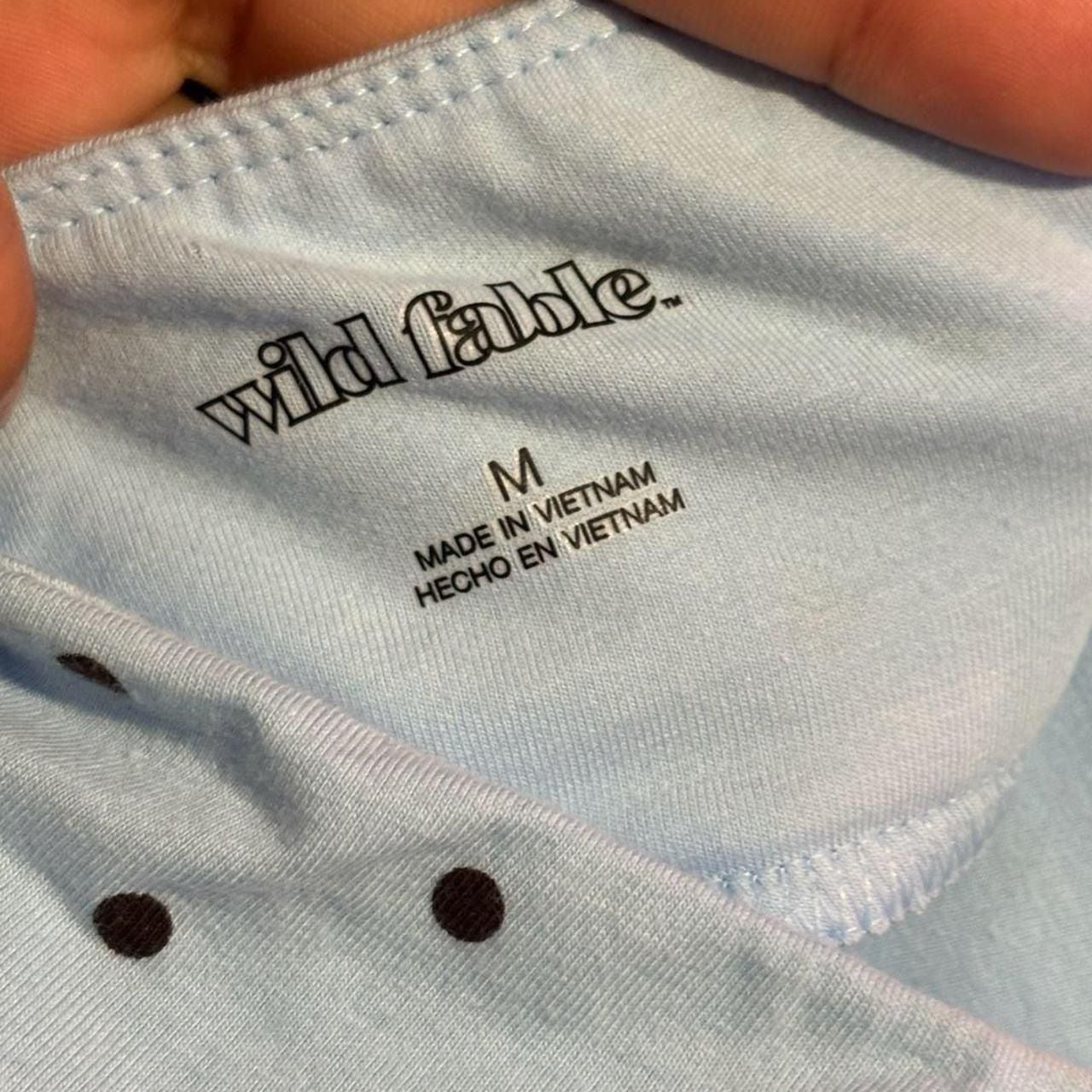 Wild Fable Babydoll Tube Top Size M Blue Polka Dots 3