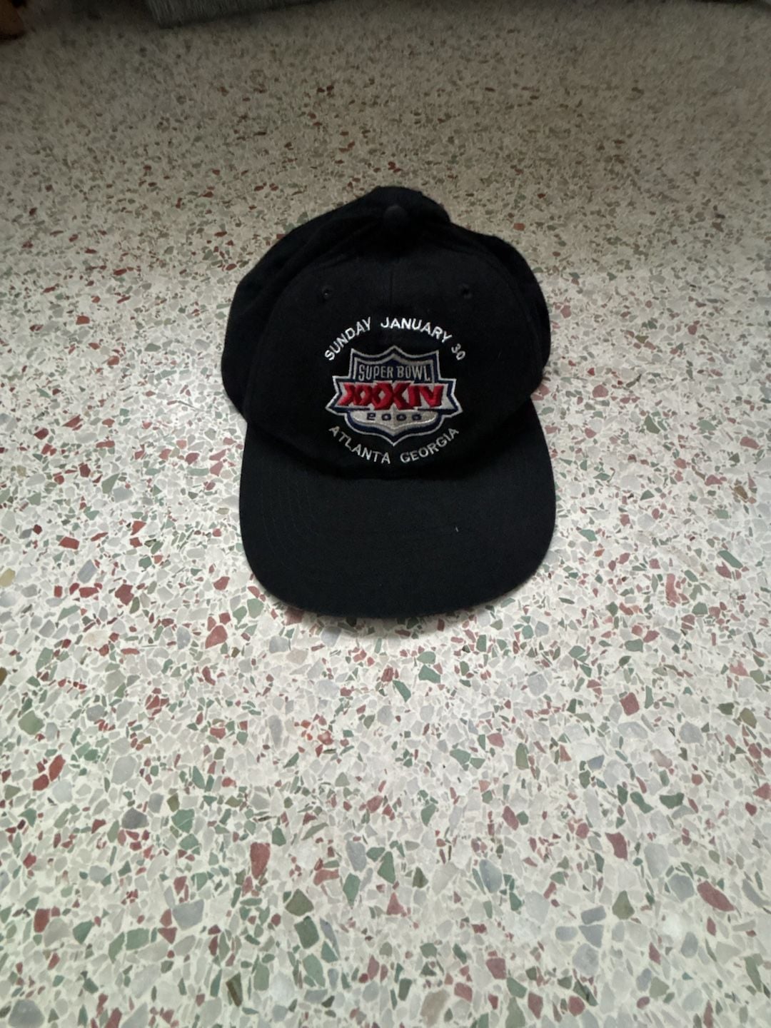 Logo 7 Super Bowl XXXIV Atlanta Georgia 2000 Hat Cap Black 2