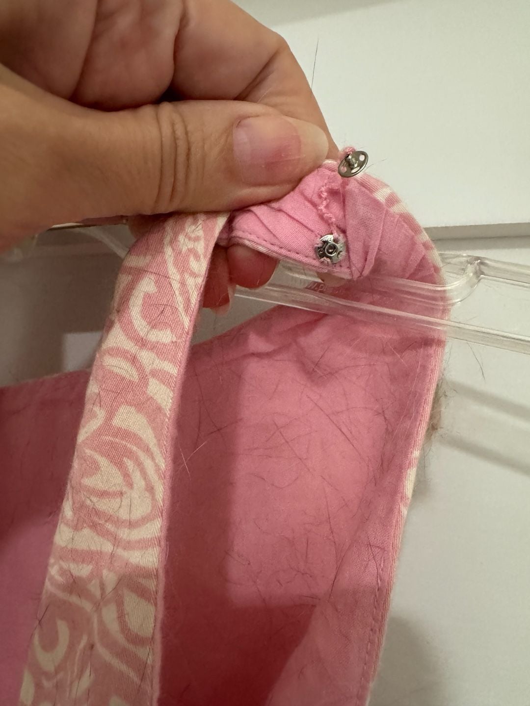 Chaps Paisley Sundress Size 10 Pink White Cotton Stretch 5