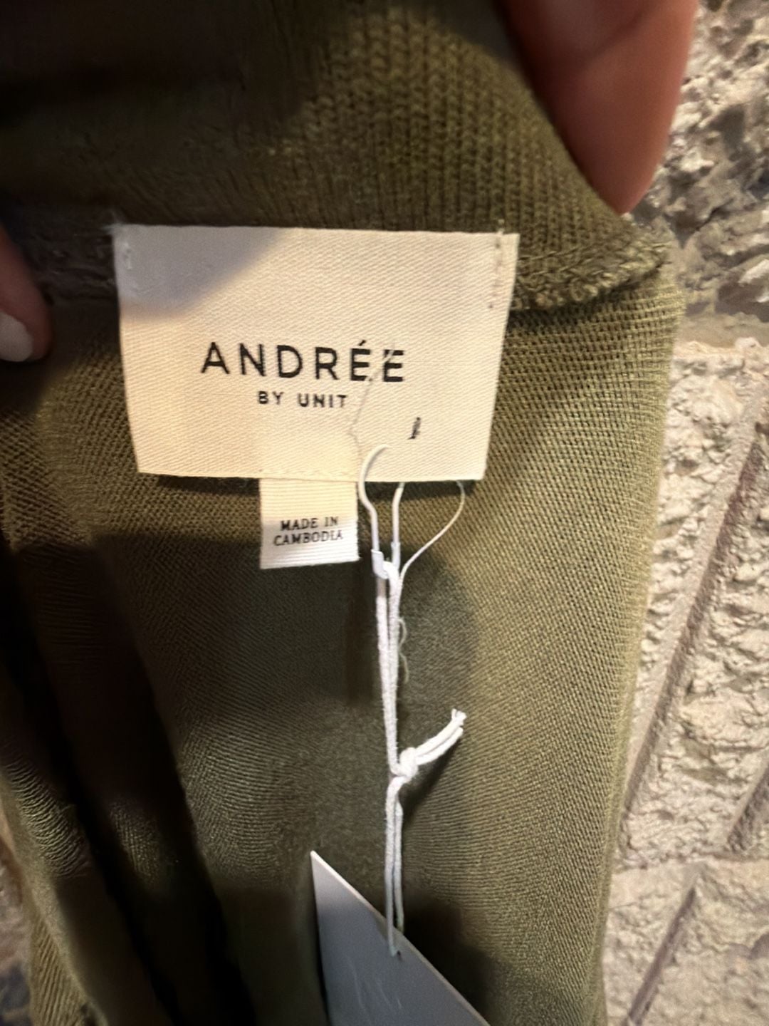 891 Andrée By Unit Batwing Sleeve Top Size L Olive 5