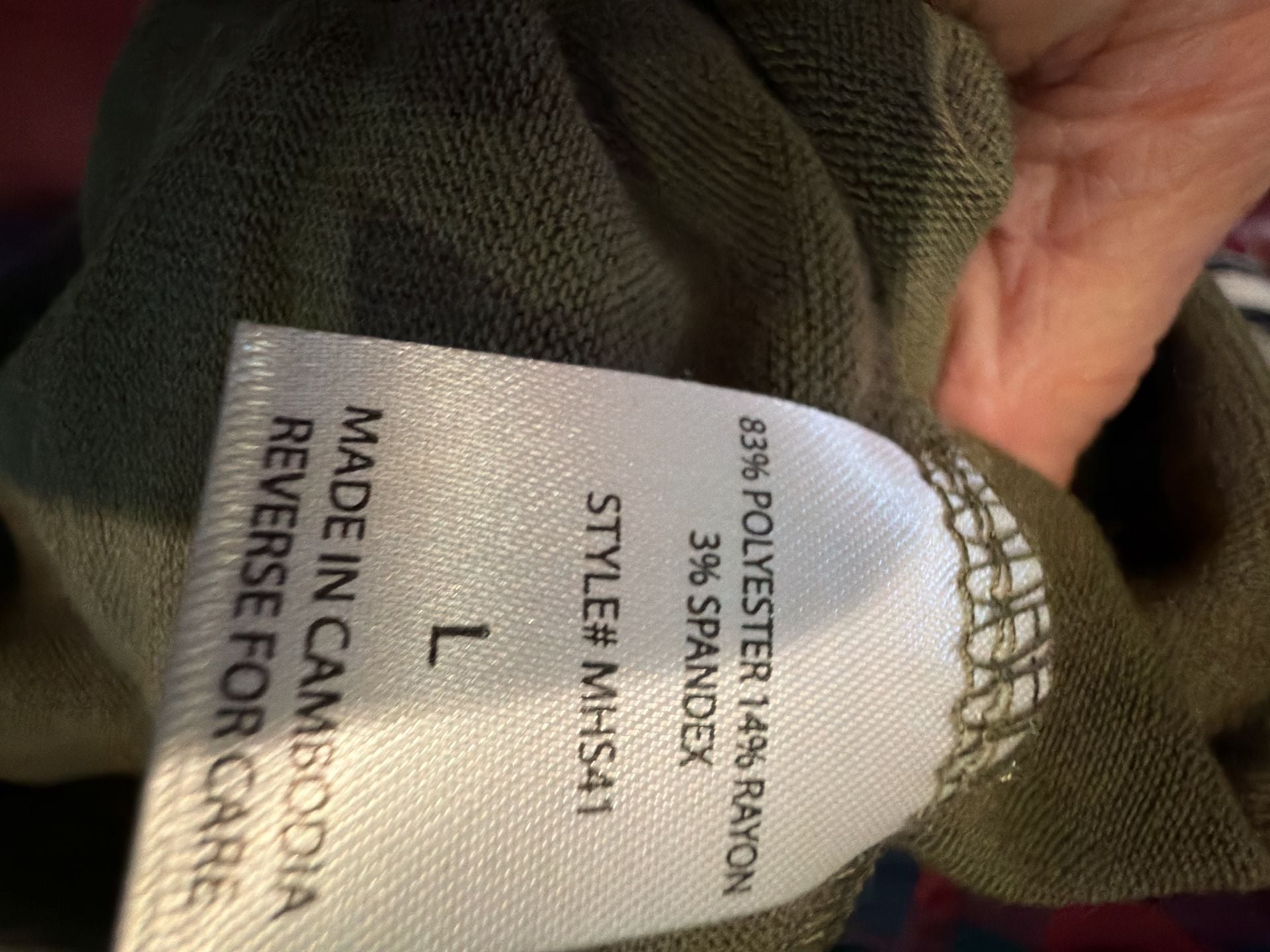 891 Andrée By Unit Batwing Sleeve Top Size L Olive 6