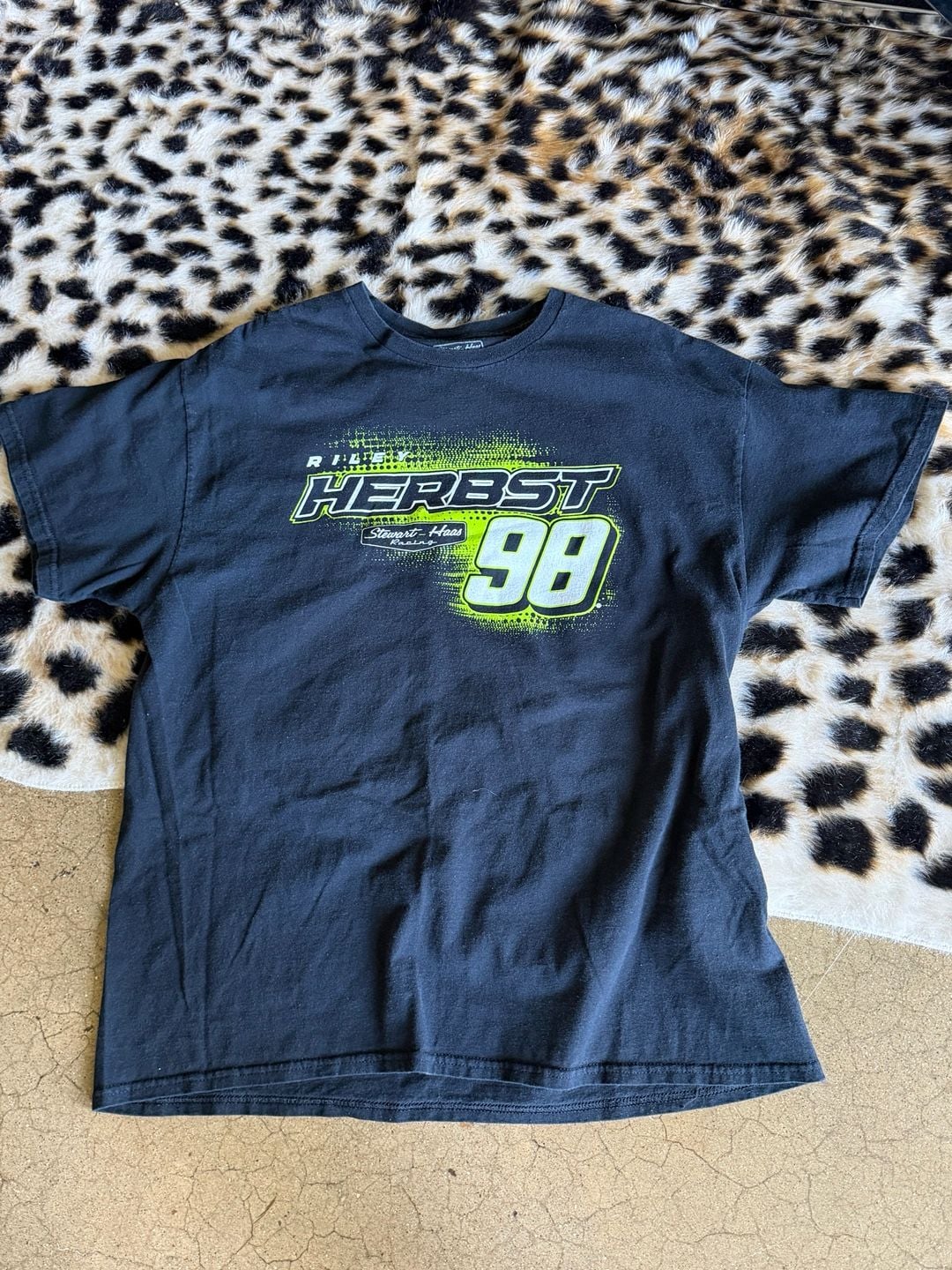 Stewart-Haas Racing Riley Herbst #98 T-Shirt Size XL Black NASCAR 2