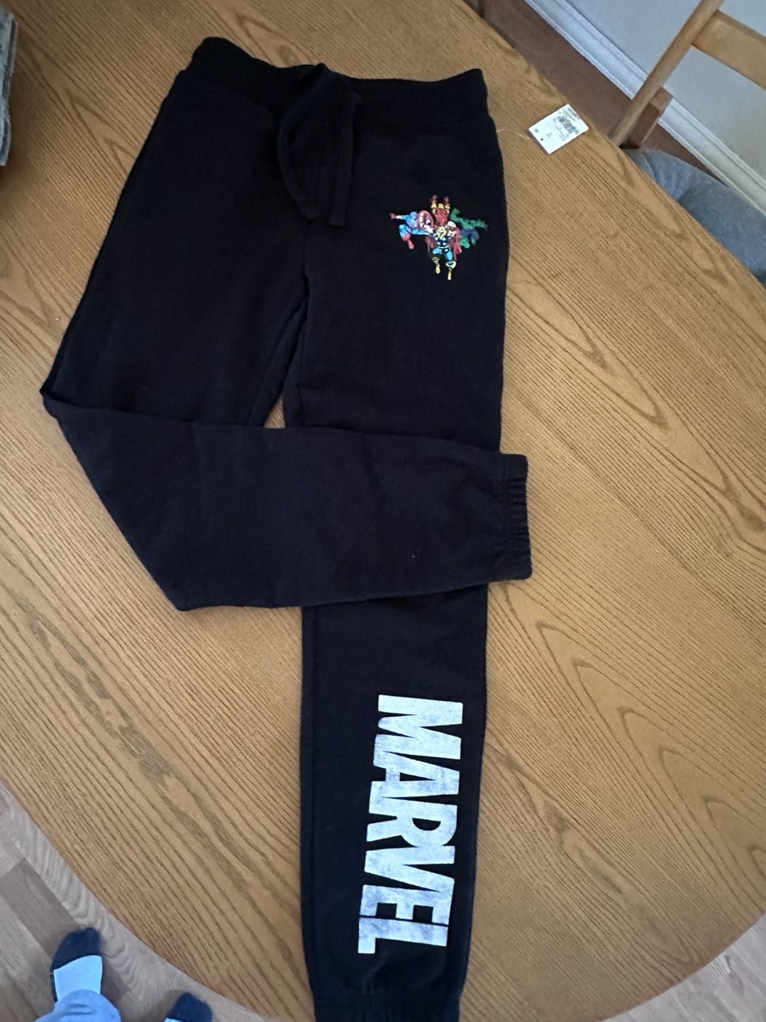 Marvel Sweatpants Size S Black Superhero Graphic Joggers 2