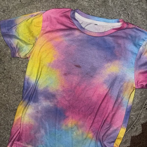 Unbranded Tie Dye Kids T-Shirt Size 130 Multicolor