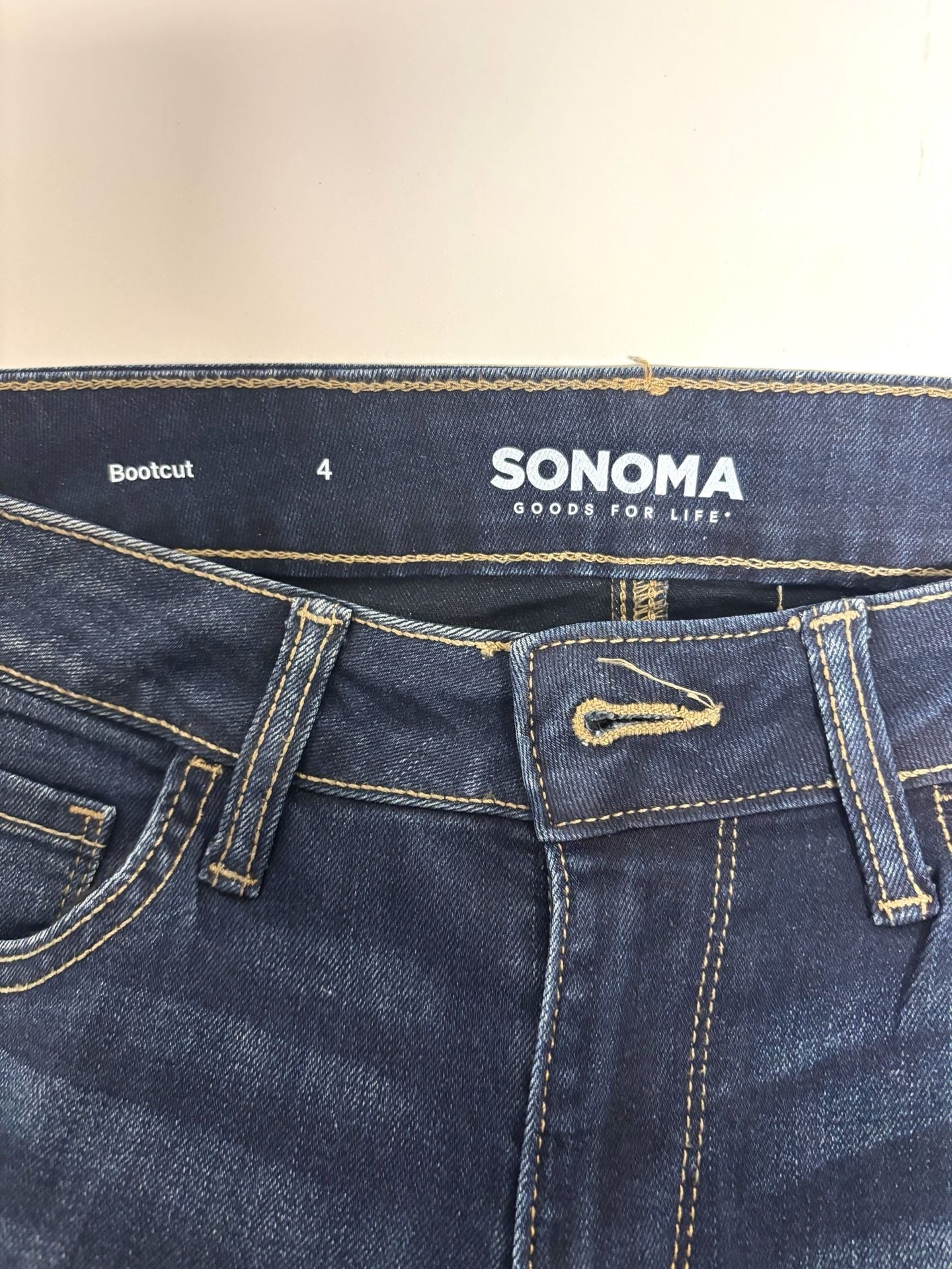 Sonoma Goods For Life Jeans Size 4 Dark Blue Bootcut 10