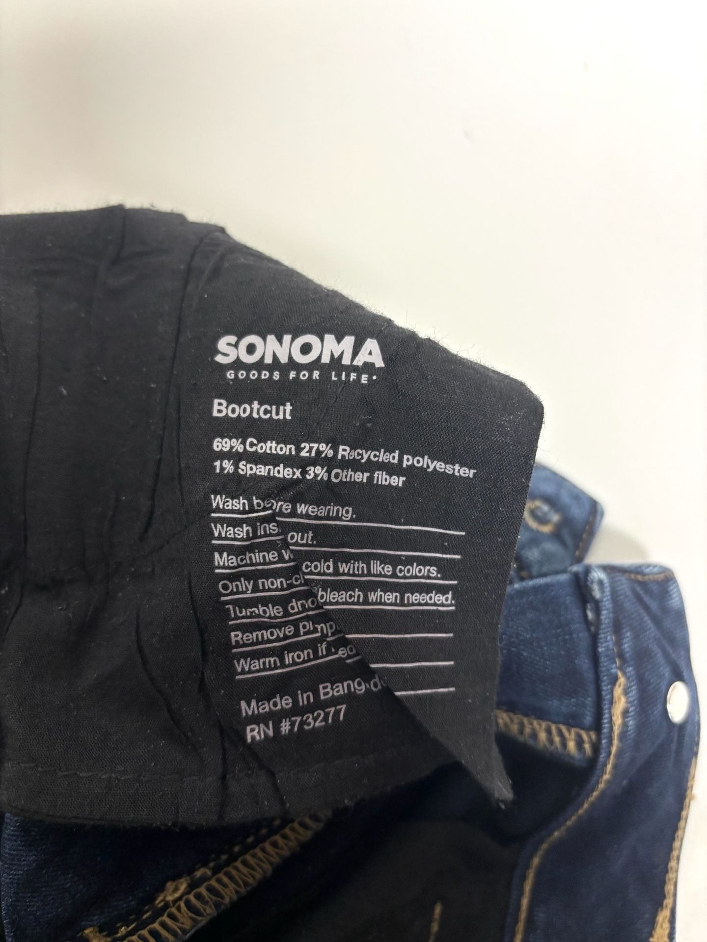 Sonoma Goods For Life Jeans Size 4 Dark Blue Bootcut 11