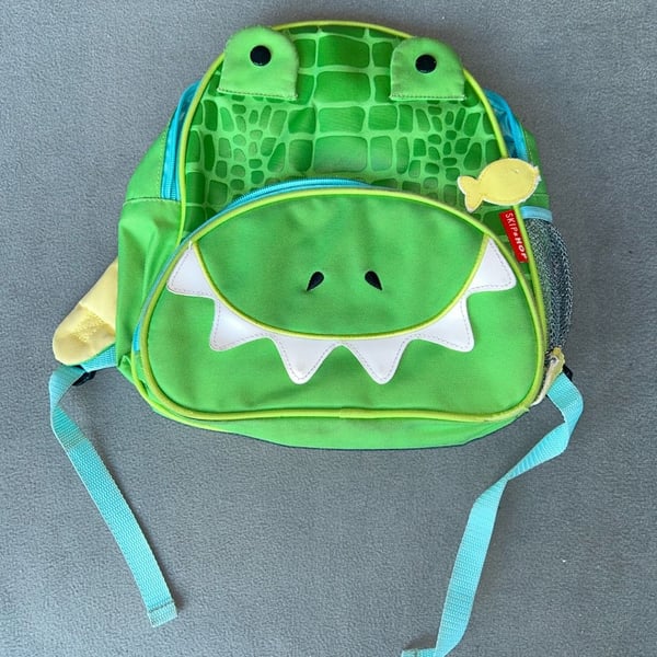Skip Hop Zoo Little Kid Toddler Backpack Crocodile Green