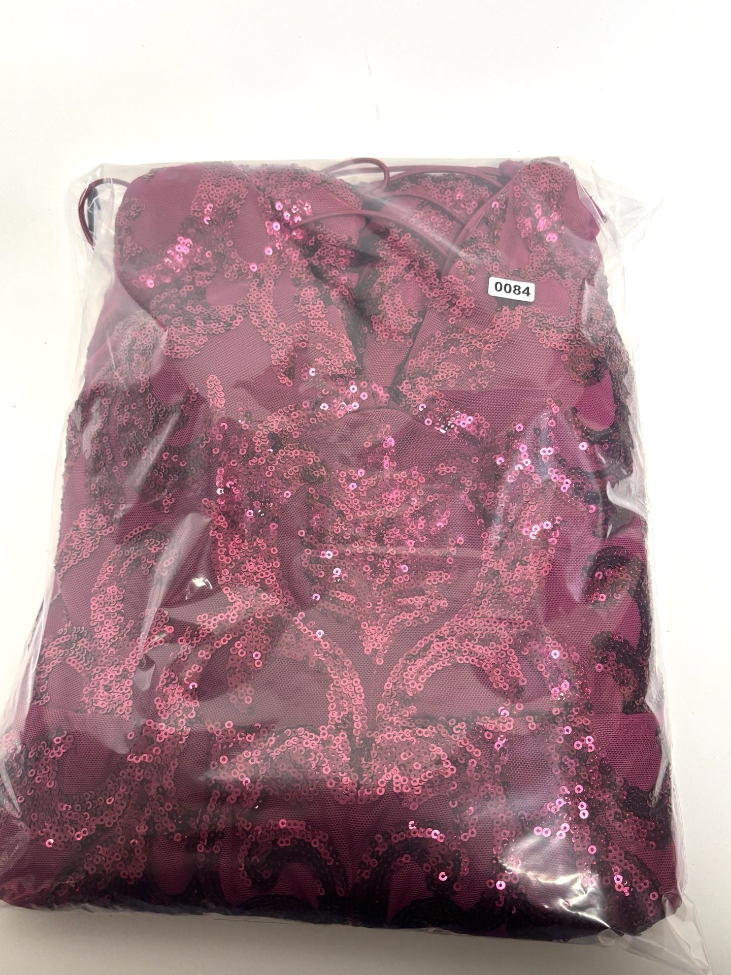 Windsor Lana Sequin Mesh Formal Dress Burgundy 9