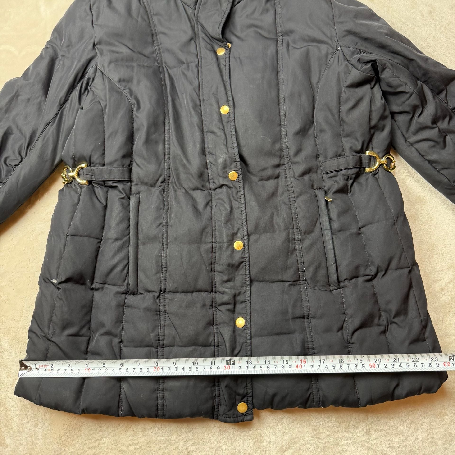 Y2K Fashion Bug Puffer Jacket Size XL Black Down Quilted Coat 3