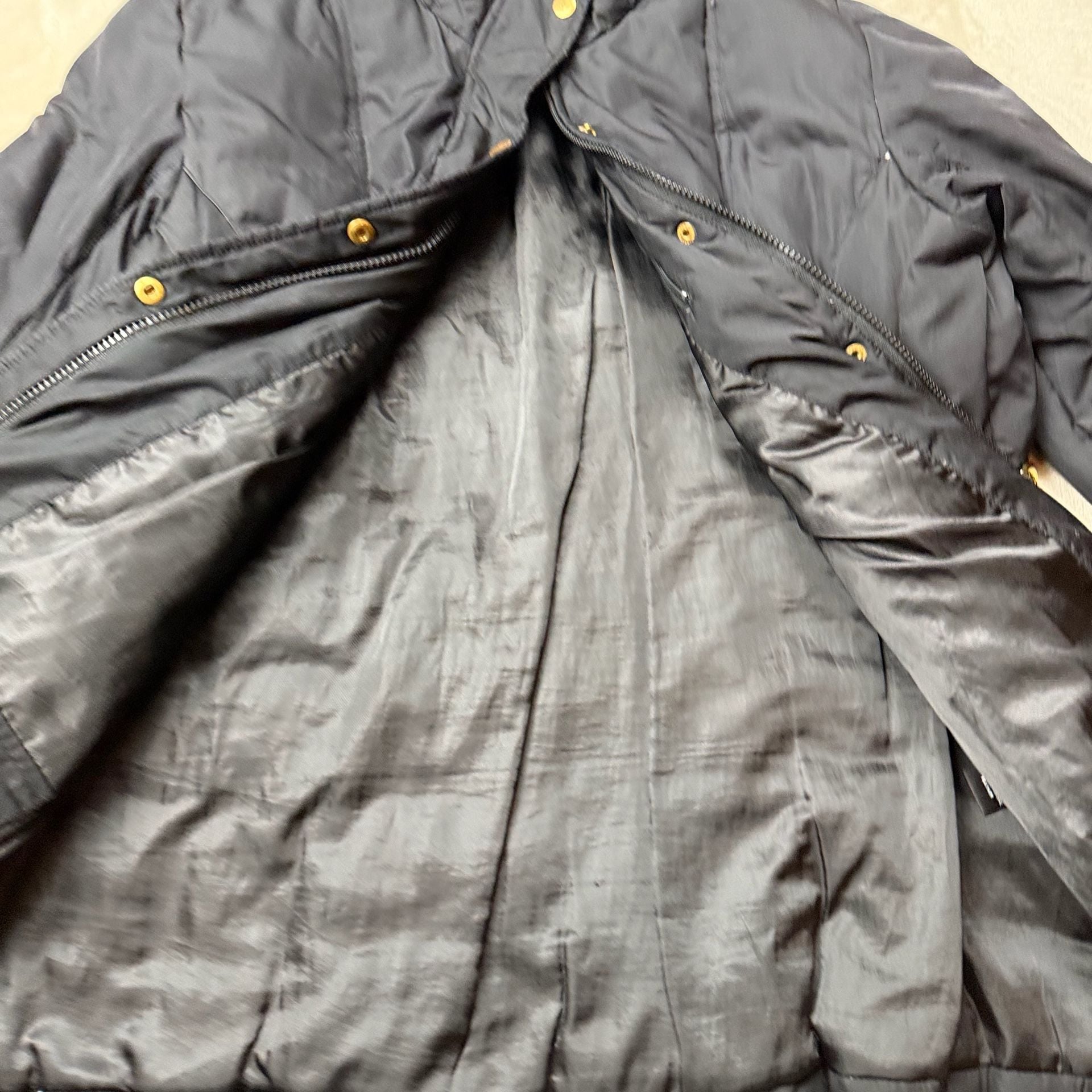 Y2K Fashion Bug Puffer Jacket Size XL Black Down Quilted Coat 5