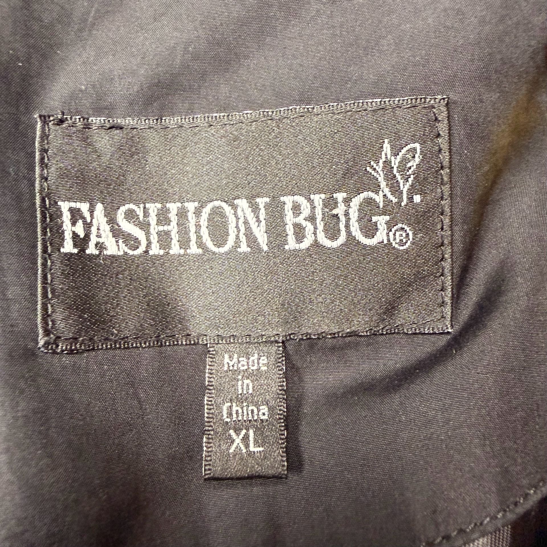 Y2K Fashion Bug Puffer Jacket Size XL Black Down Quilted Coat 7