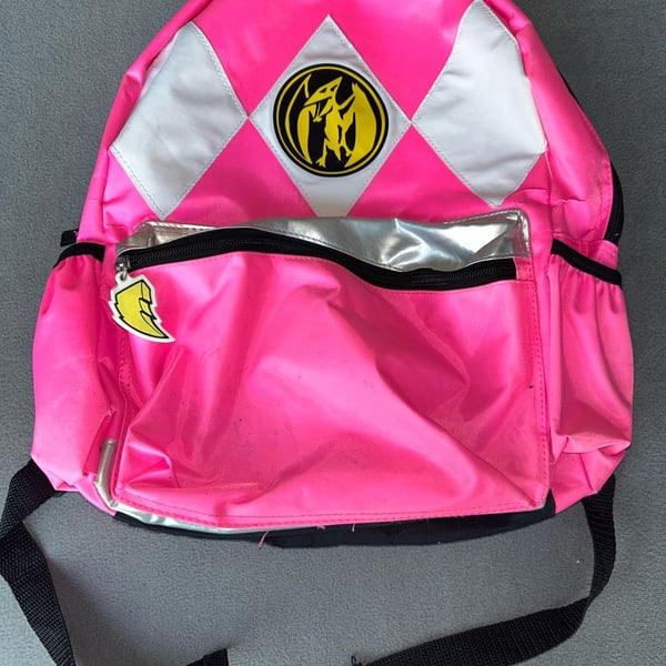 Power Rangers Pink Ranger Mini Backpack Pink White