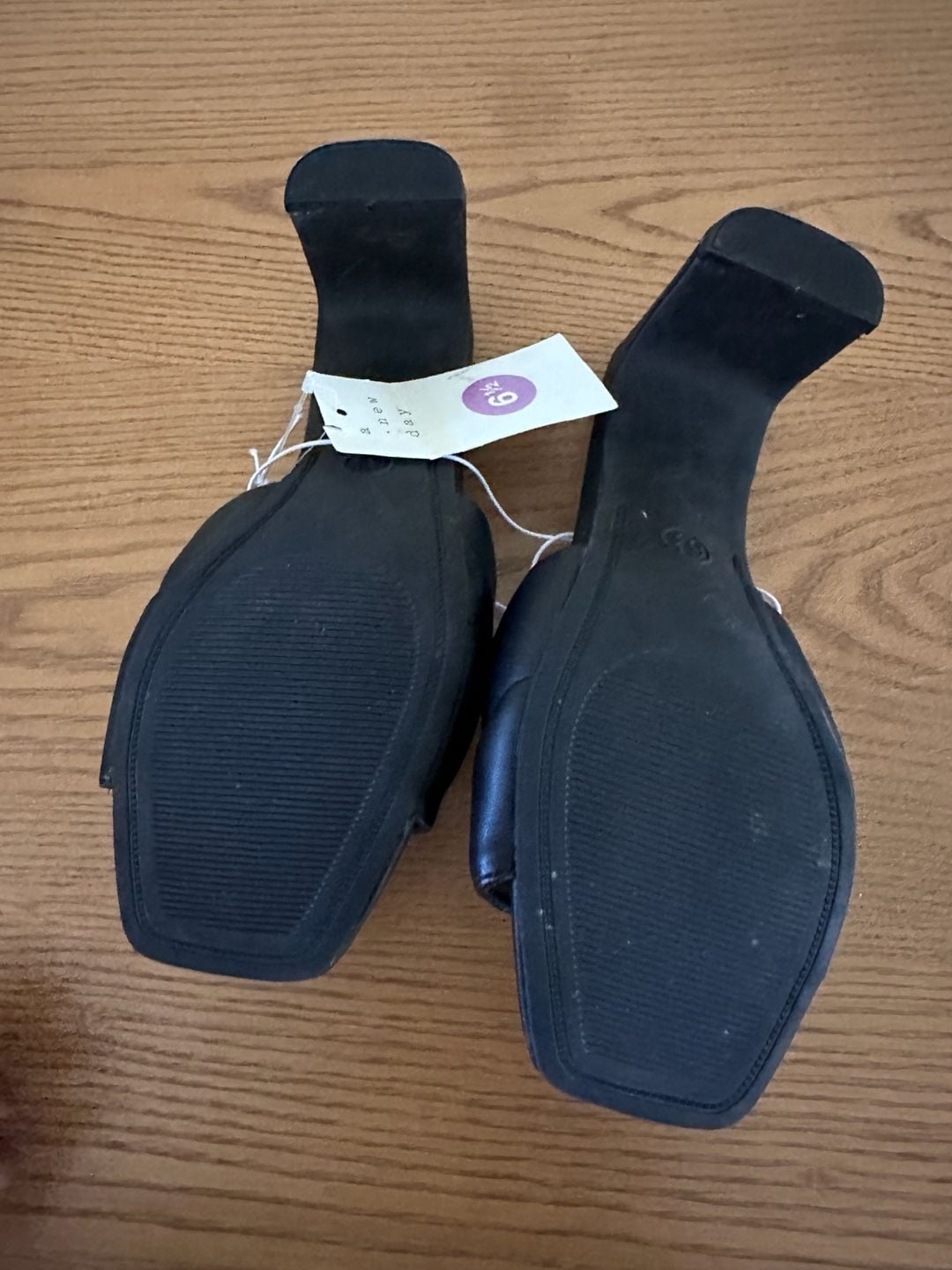 A New Day Lilah Padded Slide Sandals Heels Size 6.5 Black 4